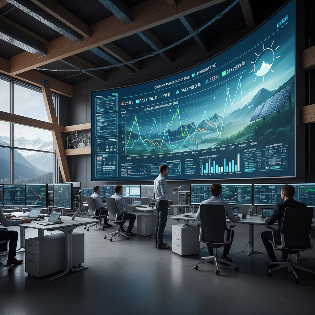 Photovoltaik-Module bei Sonnenschein